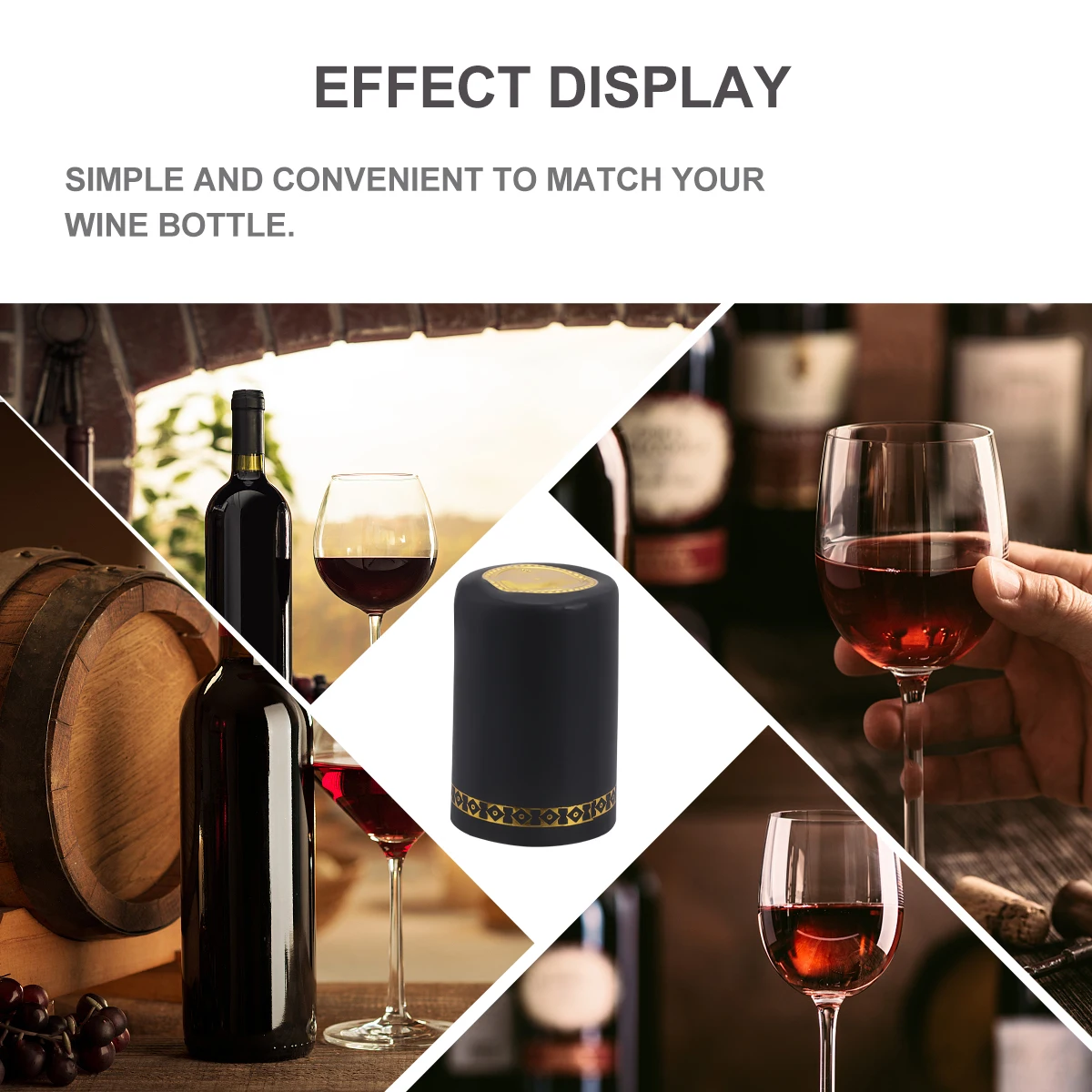 

100pcs Red Sealing Film Heat Shrink Cap Black Edge Bottle Cover for Bar Accessories Plastic