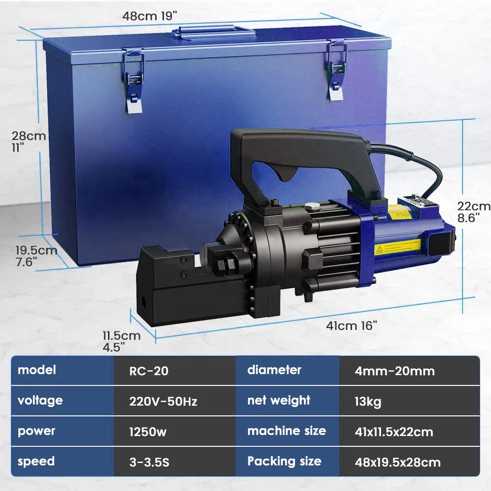 EMEADS REBAR CUTTER RC-25 رخيصة الثمن RC-25 25 مللي متر شريط مستدير الصلب آلة قطع حديد التسليح قاطع حديد التسليح الهيدروليكي