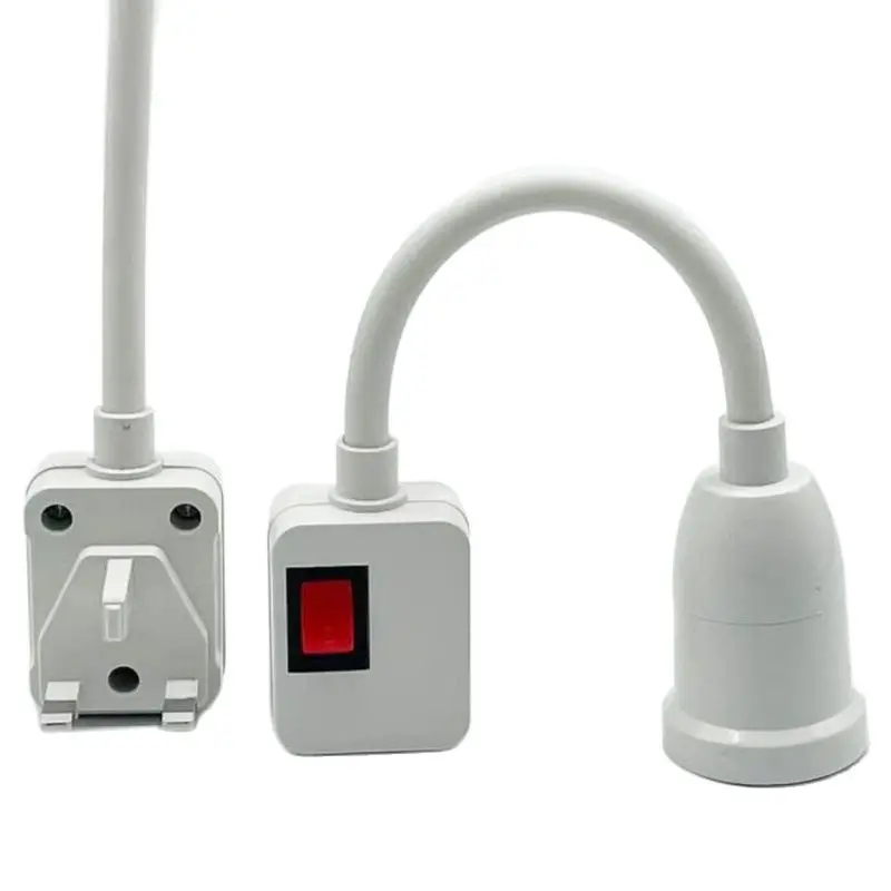 Imagem -05 - Lâmpada Led E27 Soquete Base da Lâmpada Titular Adaptador Conversor com Interruptor ue Eua Reino Unido Plug Lâmpada de Poupança Energia para Mesa d3