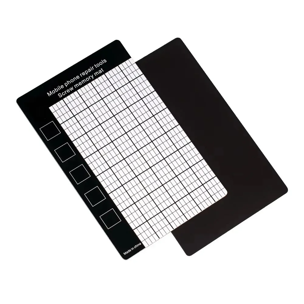 Galacok 1PC 145×90mm Magnetic Screw Mat Memory Work Pad with Size Chart, Small Screws Holder Tool for Mobile Phone Repair
