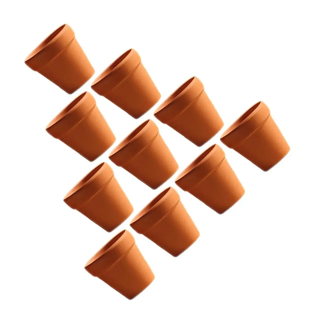 20 قطعة من أصيص زهور الفخار الأحمر وعاء تيراكوتا مع فتحة طين الفخار للصبار والنباتات العصارية (3 × 3 سم)