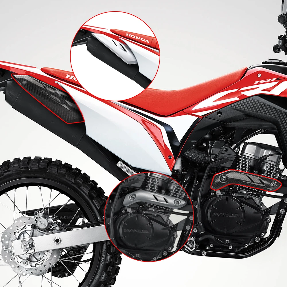 For CRF150F CRF230F crf150l exhaust muffler carbon fiber cover 2016-2023 image 4