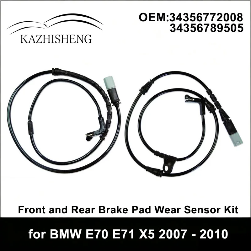 34356772008 34356789505 New Front & Rear Brake Pad Wear Sensor Kit for BMW E70 E71 X5 2007 - 2010
