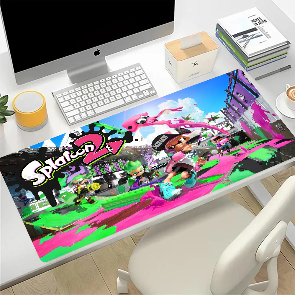 Splatoon 2 Large Mouse Pad Gaming Mousepad PC Gamer Computer Office Mouse Mat XXL Silicone Keyboard Mat Desk Pad Laptop Mausepad