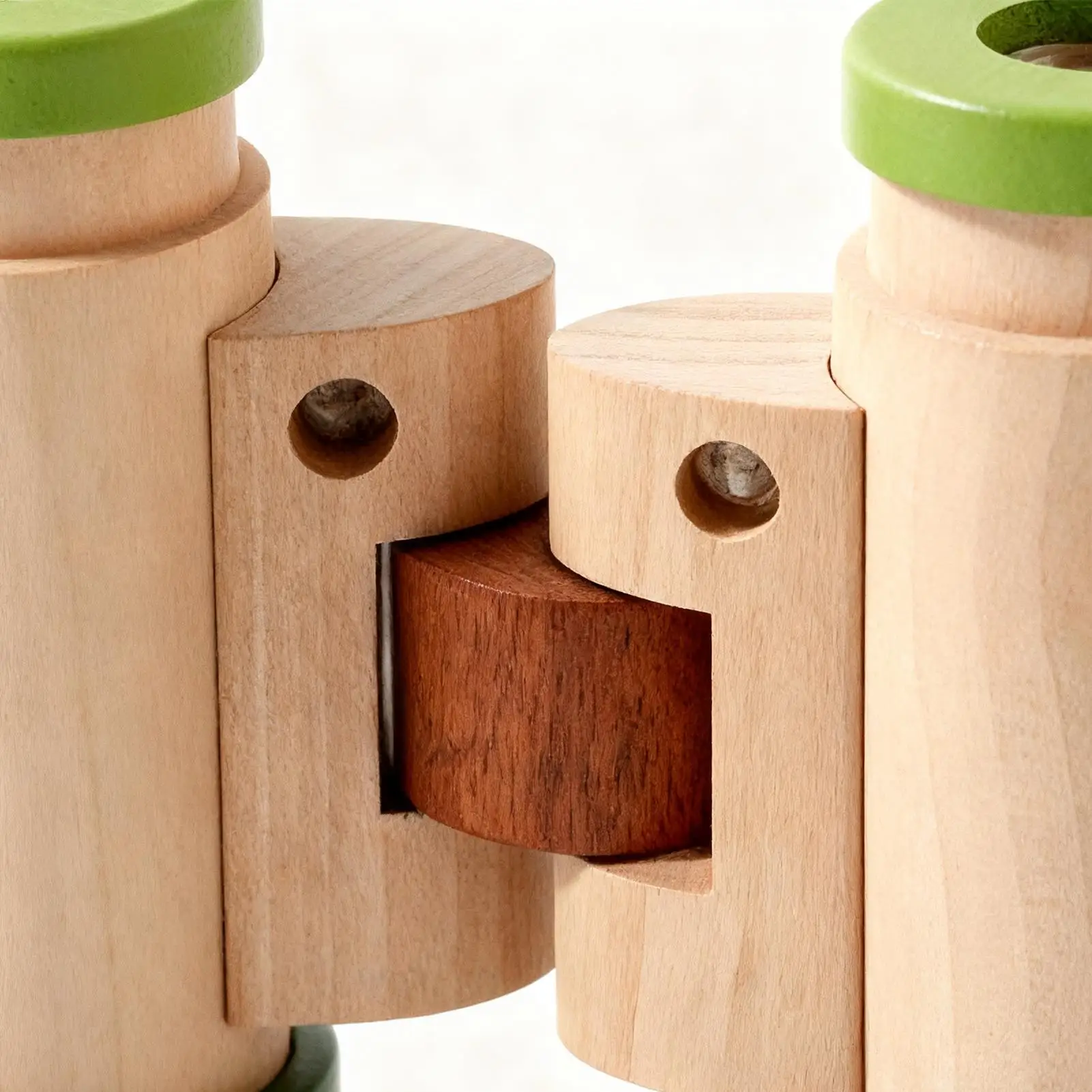 Toddler Binoculars Wooden Adjustable Portable Telescope Elementary School Toys For Birthday Sports Camping Outside Play Easter