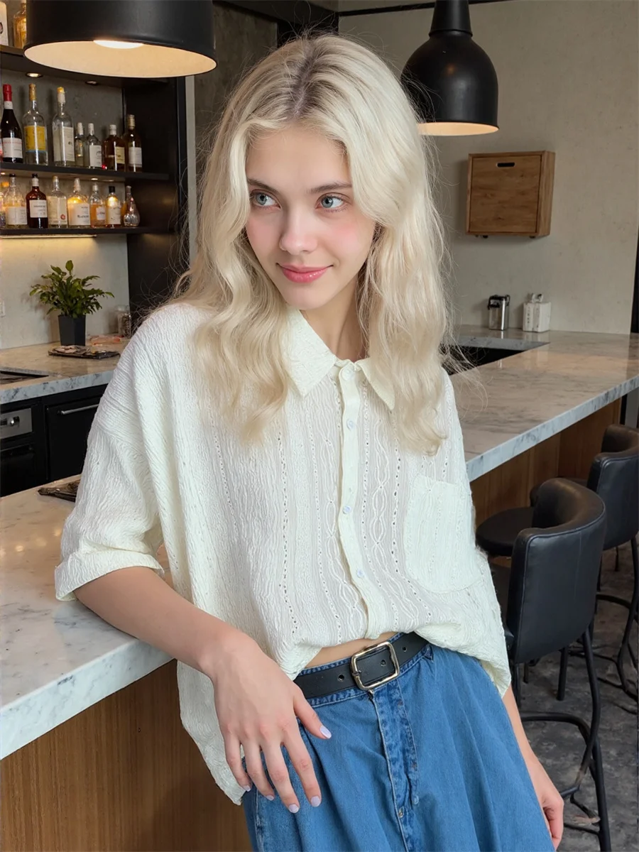 قميص نسائي صيفي بأكمام قصيرة مقاس كبير قميص كلاسيكي بنمط طباعة الفهد وزر أمامي كاجوال بسيط أساسي #2