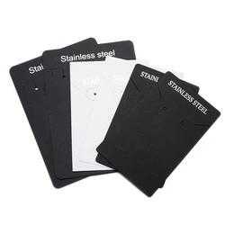 100pcs/50pcs Stainless Steel Jewelry Packaging Cardboard Kraft Paper Cards for DIY Necklace Bracelets Hanging Display&Packaging