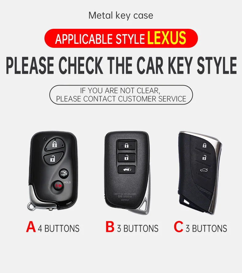 Car Key Case Cover For Lexus CT200H GX400 GX460 IS250 IS300C RX270 ES240 ES350 LS460 GS300 450h 460h Shell Interior Accessories