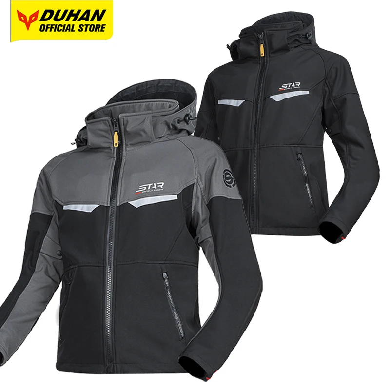 

New Winter Motorcycle Jacket Men Motocross Riding Jacket Thermal Windproof Waterproof Motorbike Clothing With Protective Pads