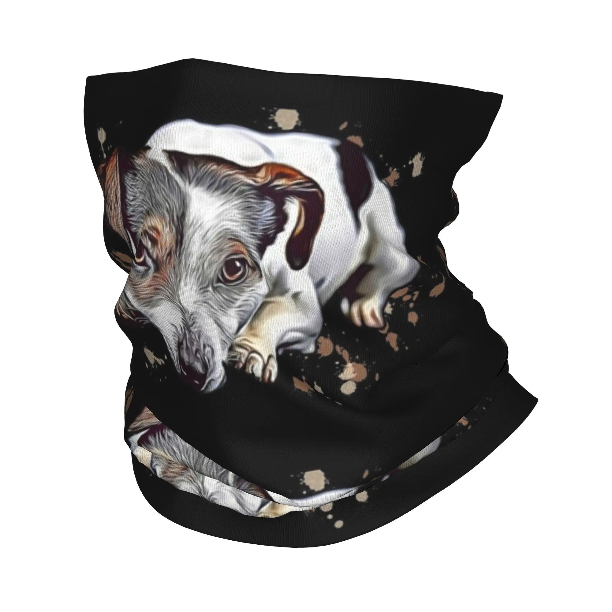 sweet Jack Russell Terrier gift dog Lover Mum Bandana Neck Gaiter Printed Magic Scarf Multifunction Face Mask Outdoor Sports