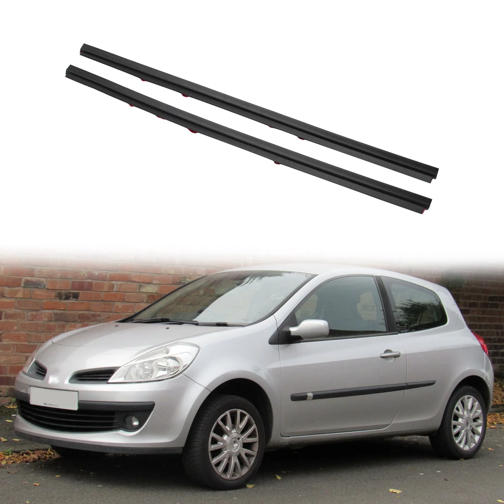 AMEXIAOXU  Car Left+Right Rear Quarter Side Window Glass Seal For Renault Clio MK III 2005-2018 Hatchback 8200341503