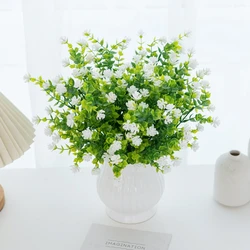 Artificial Plastic Flowers Fake Eucalyptus Plant Wedding bridal bouquet Christmas Decor Vase for Home windowsill bonsai Festival
