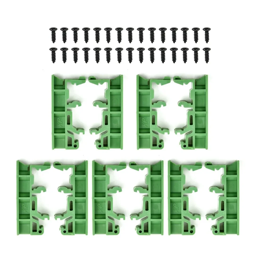 10pcs DIN 35 Rail Adapter DRG-01 PCB Mount Holder Circuit Board Mounting Bracket Circuit Board Multi Tools Hole Pitch