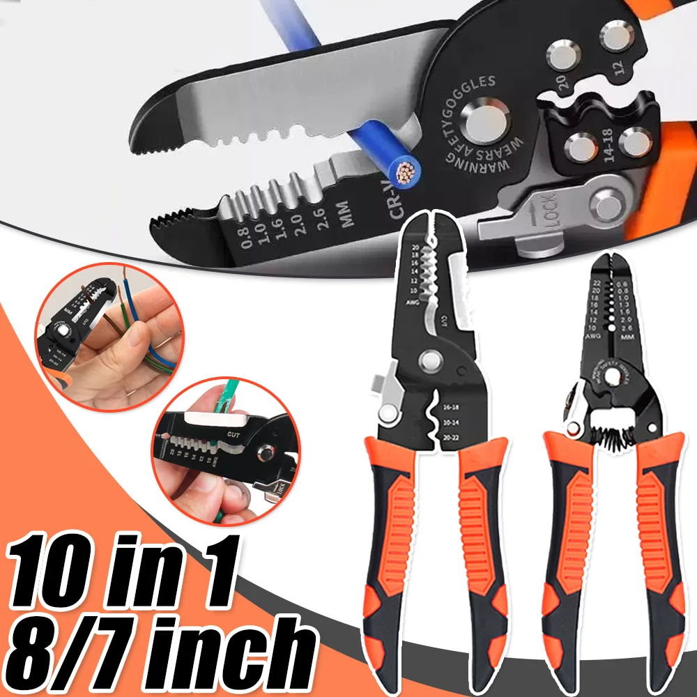 NJBLZQ Wire Stripping Cutting Pliers Orange Diagonal Cutting Pliers Outdoor Hand Tool Electrical Wire Cable Flush Pliers