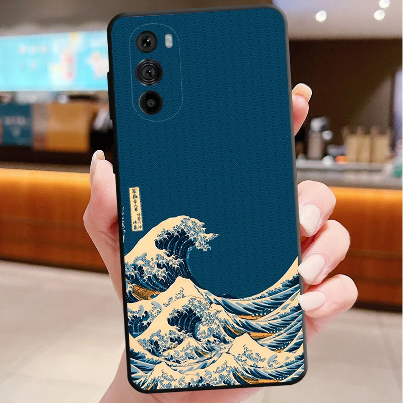 Great Wave Of Kanagawa Art Phone Case For Motorola Edge 50 40 Pro 50 40 30 Ultra Neo Fusion Moto G Play G Stylus G Power G 5G