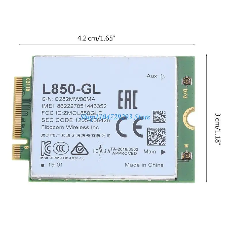 Y2GD FIBOCOM L850-GL 4G LTE CAT9 M.2 Modulo WWAN cellulare XMM 7360 LTE Modem per router Keenetic