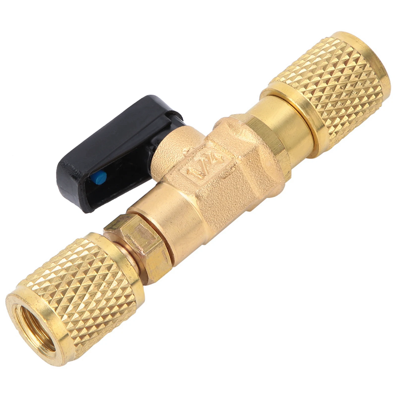 Refrigeration Ball Valve Connector Brass Refrigeration Ball Valve Adapter Refrigerant Ball Valve Connector G1/4''