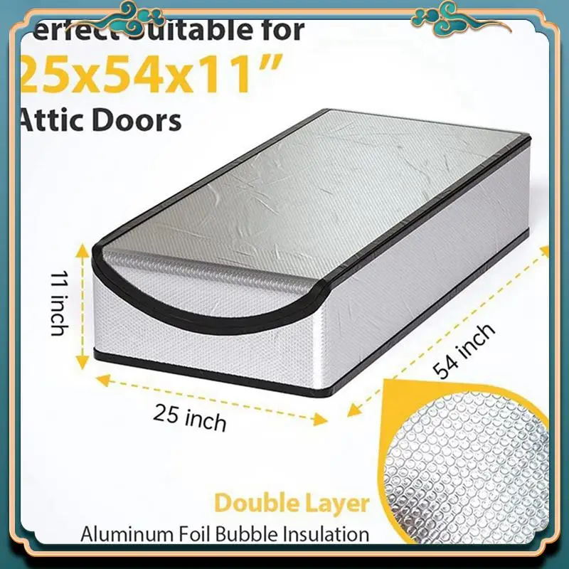 ABMV-2X Изоляционный чехол для лестниц на чердаке для выдвижной лестницы, светоотражающий сияющий барьер, светоотражающий 95% сияющего тепла