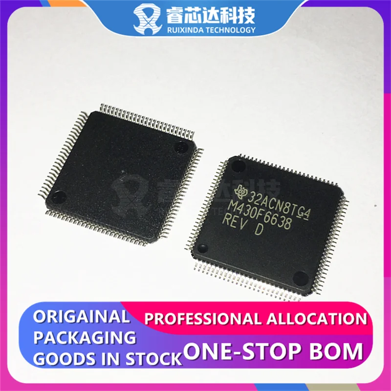 MSP430F6638IPZR M430F6638 LQFP-100 MSP430 CPUXV2 MSP430F6xx Microcontroller IC 16-Bit 20MHz 256KB (256K x 8) FLASH 100-LQFP