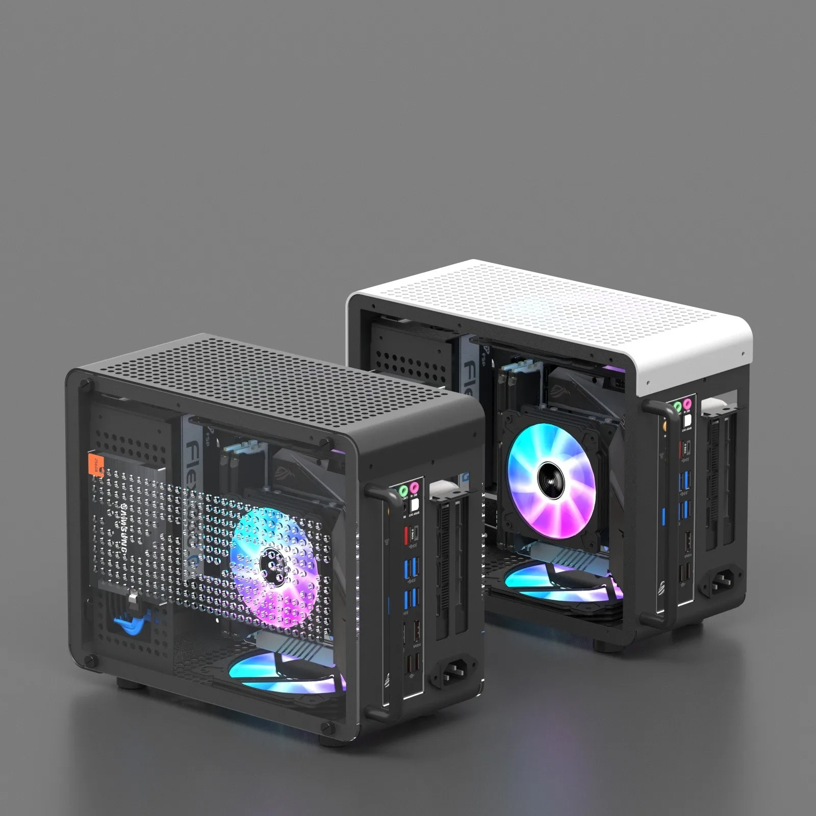 C2 ITX A4 small chassis, side transparent portable, desktop minimalist computer main box