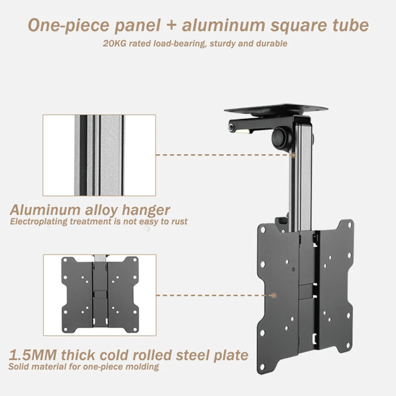 RV TV Wall Mount Bracket Folding 14-32 Inch Ceiling Caravan Kitchen Restaurant Car Accessories TV Holder