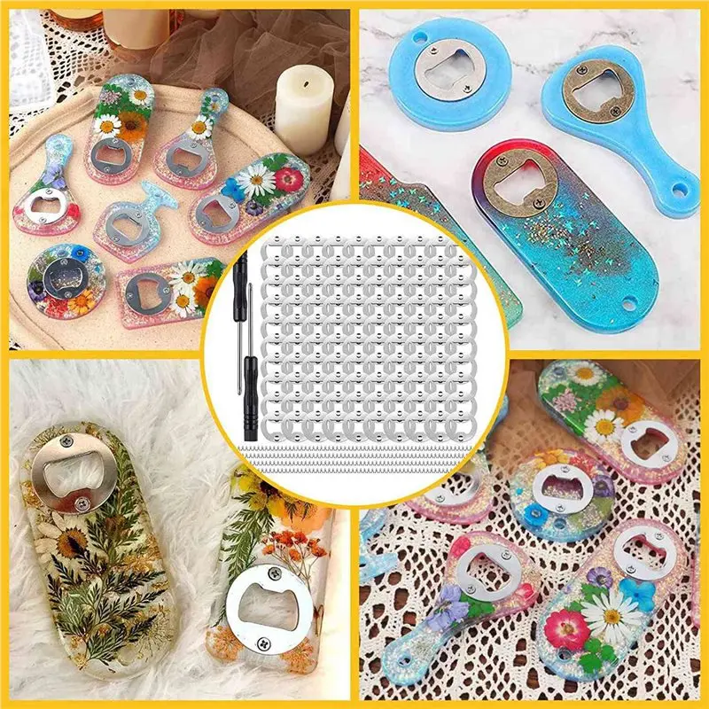 400 Set Bottle Opener Insert DIY Bottle Opener Hardware Metal Bottle Opener Hardware Beer Bottle Opener DIY