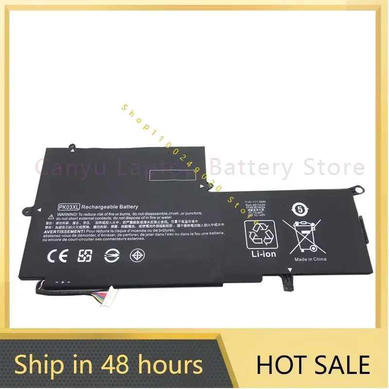 2024 New PK03XL  Battery For  HP Spectre Pro X360 13 G1 Series M2Q55PA M4Z17PA HSTNN-DB6S 6789116-005 11.4V 56W Laptop battery