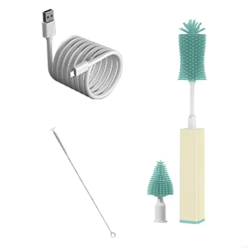 Rechargeable Baby Bottle Brush Electric Silicone Scrubber set for Infant Feeding