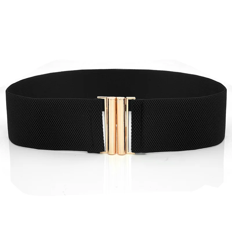 Four Seasons Casual Ladies' Elasticated Stretch Waist Band with Dress Fashion Rubber Belt New Decorative Belt Belts for Women