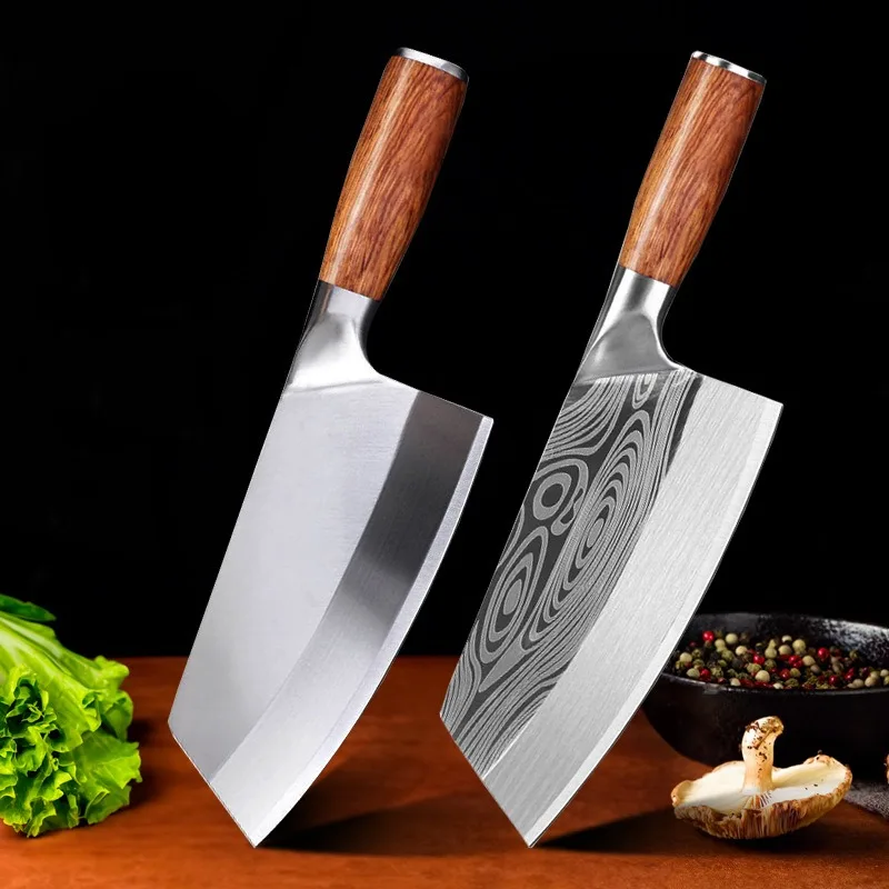 

Damascus Chef's Knife Household Meat Cleaver Stainless Steel Vegetable and Fruit Slicing Knife Kitchen Accessories