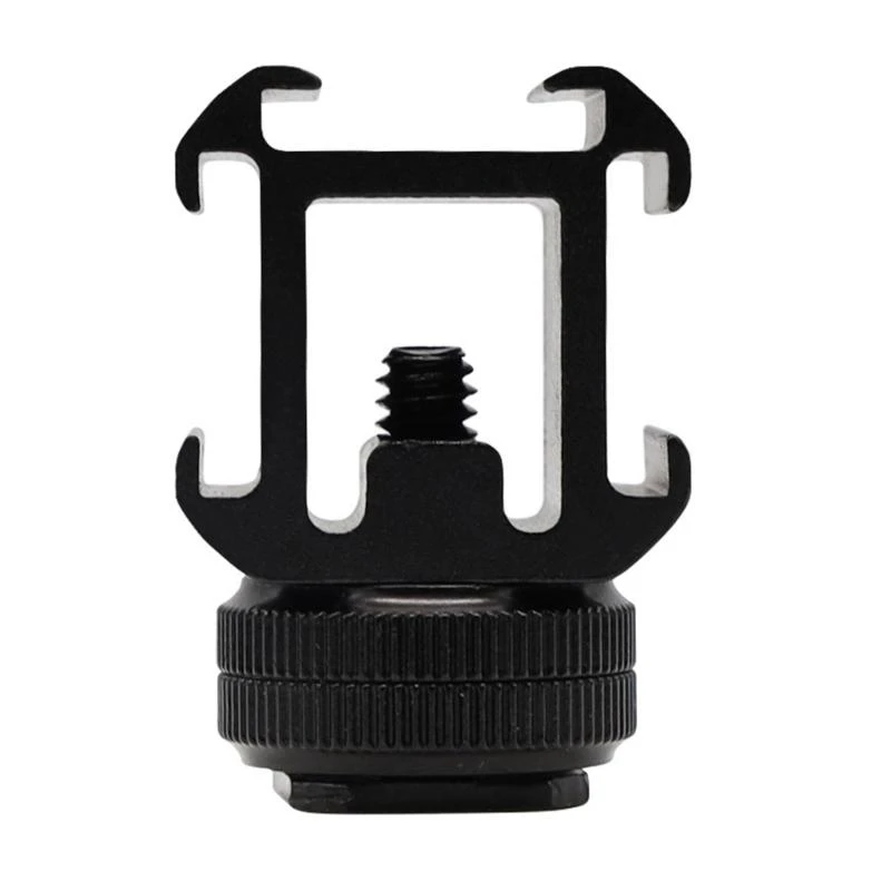  Camera Hot Shoe Mount Extension Camera Hot Shoe Extension Bracket with Triple Cold Shoe Mount Camera Mount Adapter