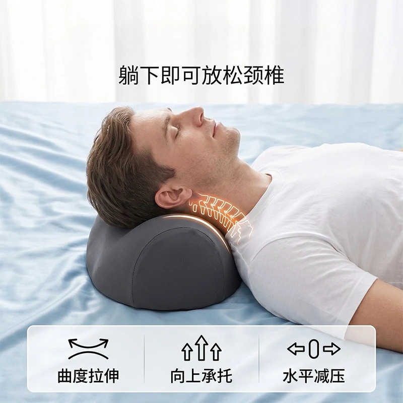 Ergonomic Cervical Support Pillow for Adults Sleep Improving Spine Alignment Pillow for Back Sleeping Single Use for Men Women