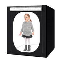 120*100*120cm Big Photo Studio Light Box Photography With 3 LED And Black, White, Blue Backdrops,Shooting Box Tent For Big Item