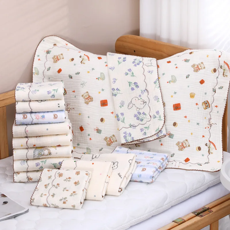 Baby Pillowcase Made of Pure Cotton Breathable Lightweight Sweat Absorbing Suitable for Home Daycare and Travel No Pillow insert