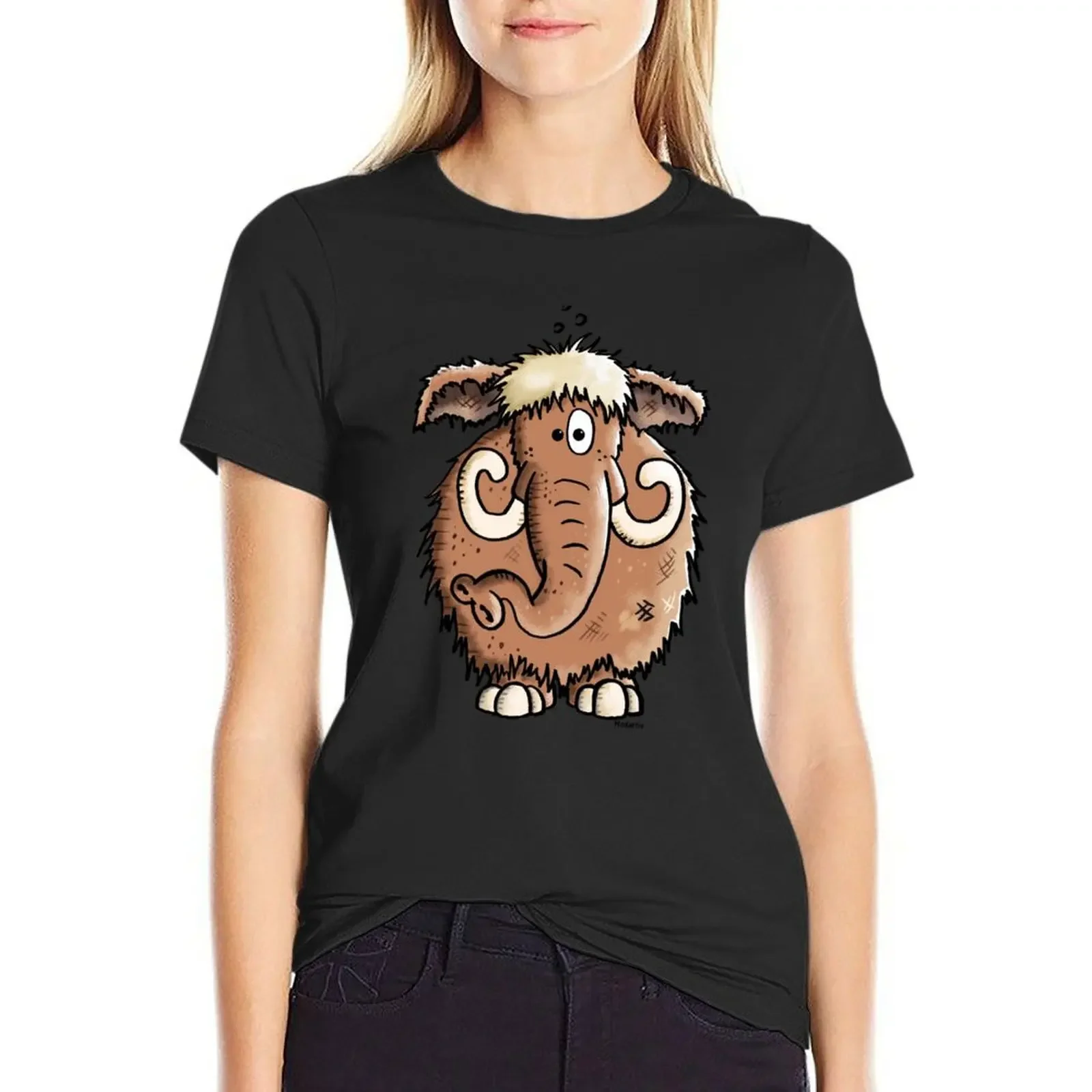 Furry Mammoth - Animal - Comic - Funny Gift T-Shirt funny cute tops tees t shirts for Women graphic