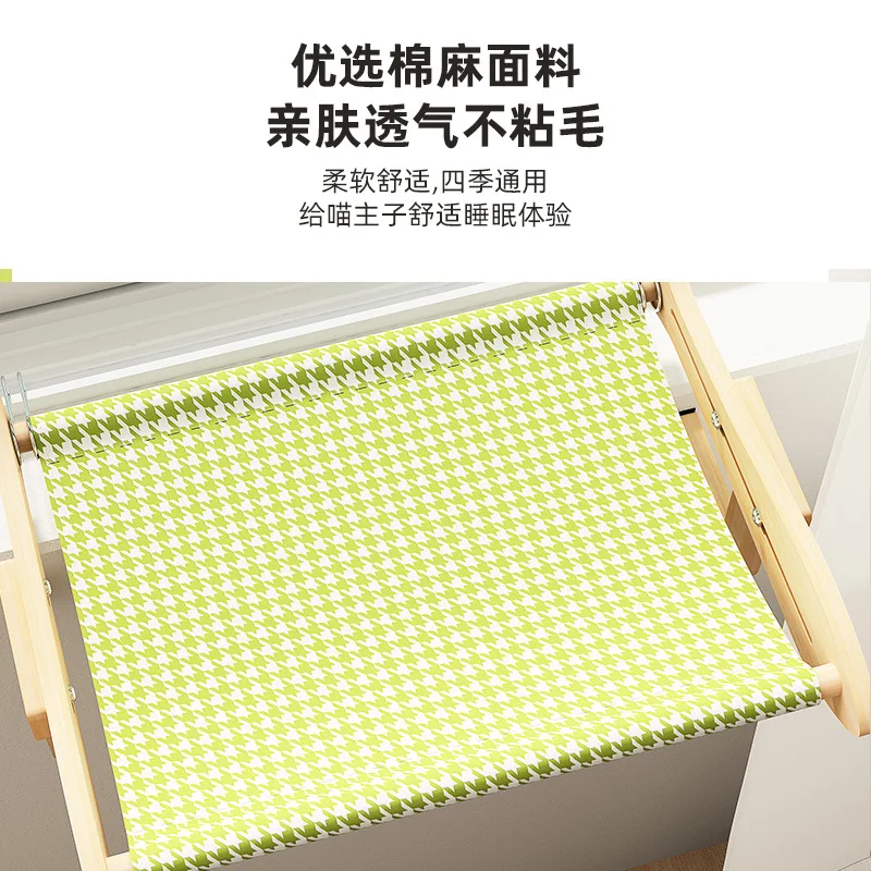 Window Mounted Cat Hammock with Shelf Hanging Cat Perch Sunbathing Bed Balcony Windowsill Elevated Bed for Indoor Cats