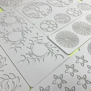 Molde de silicone para cozinha molecular, cozimento, folha, círculo, anel, açúcar, almofada de renda, galhos de árvores, vegetais, decoração de alimentos ocidentais 10 principais vendas tapete de silicone para renda de acucar - №2