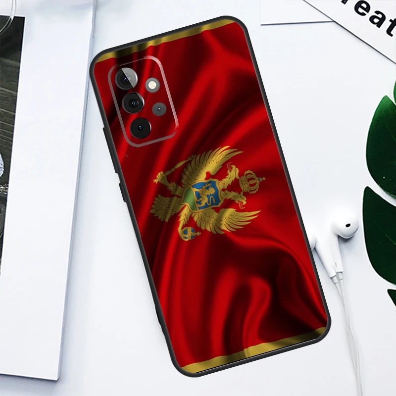 Montenegro Flag For Samsung Galaxy A34 A54 A14 A13 A23 A33 A53 A73 A51 A71 A12 A22 A32 A52 Phone Case