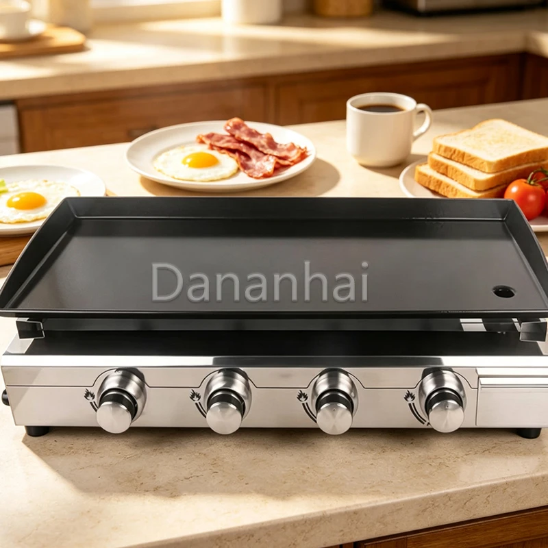 Multifunctional Steak Iron Plate for Commercial Use Gas Roast Squid Chicken Cold Noodle Machine - Kitchen Commercial Grade