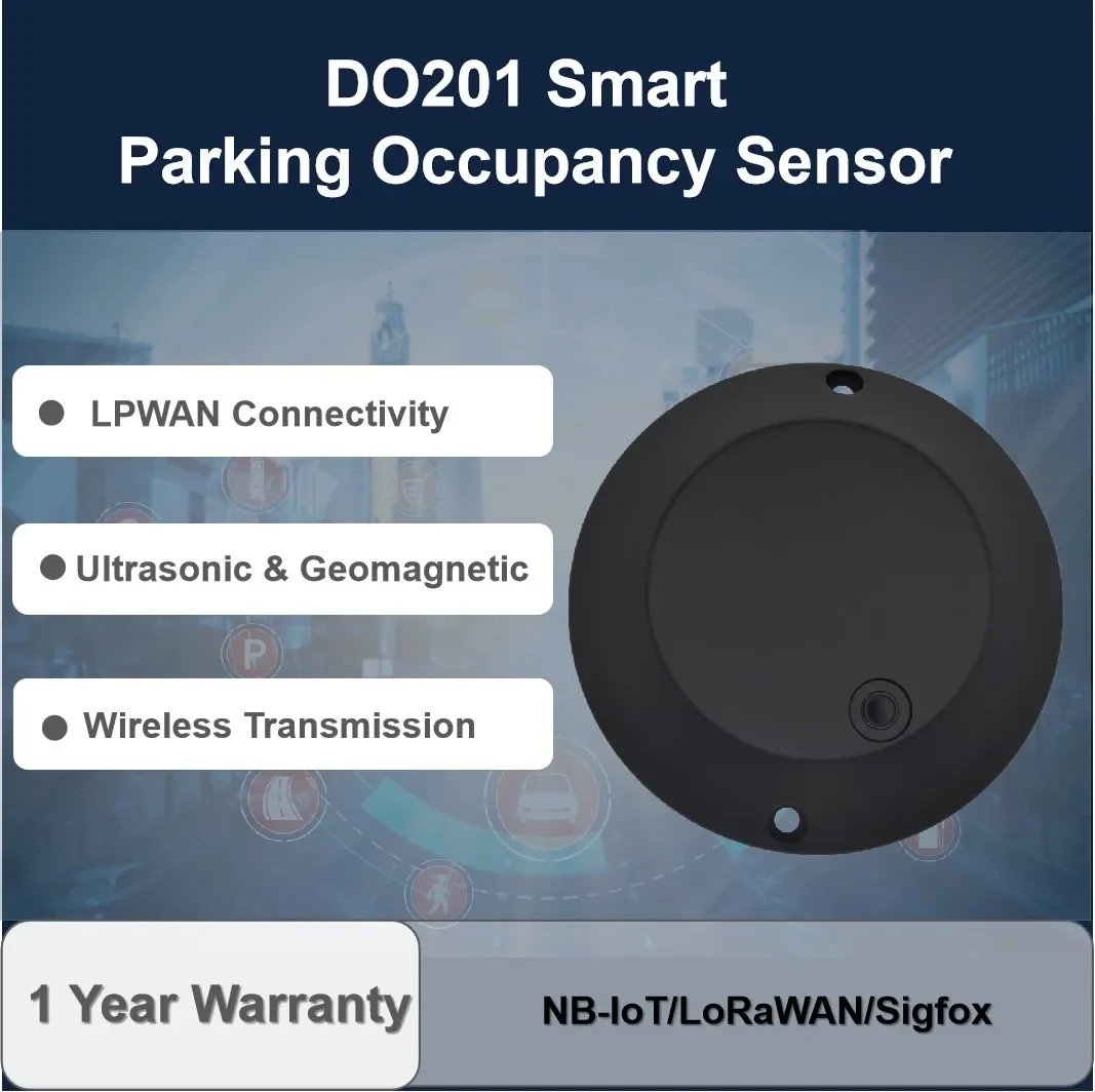 Latest Wireless Parking System Occupancy Sensor Ultrasonic Geomagnetic LoRaWAN Car Parking Lot Space Sensor Monitoring System