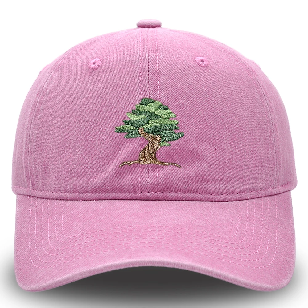 BONSAI  TREE Hat Embroidered ORNAMENTAL TREE Baseball Cap Retro Men Woman Cotton Hat Unisex