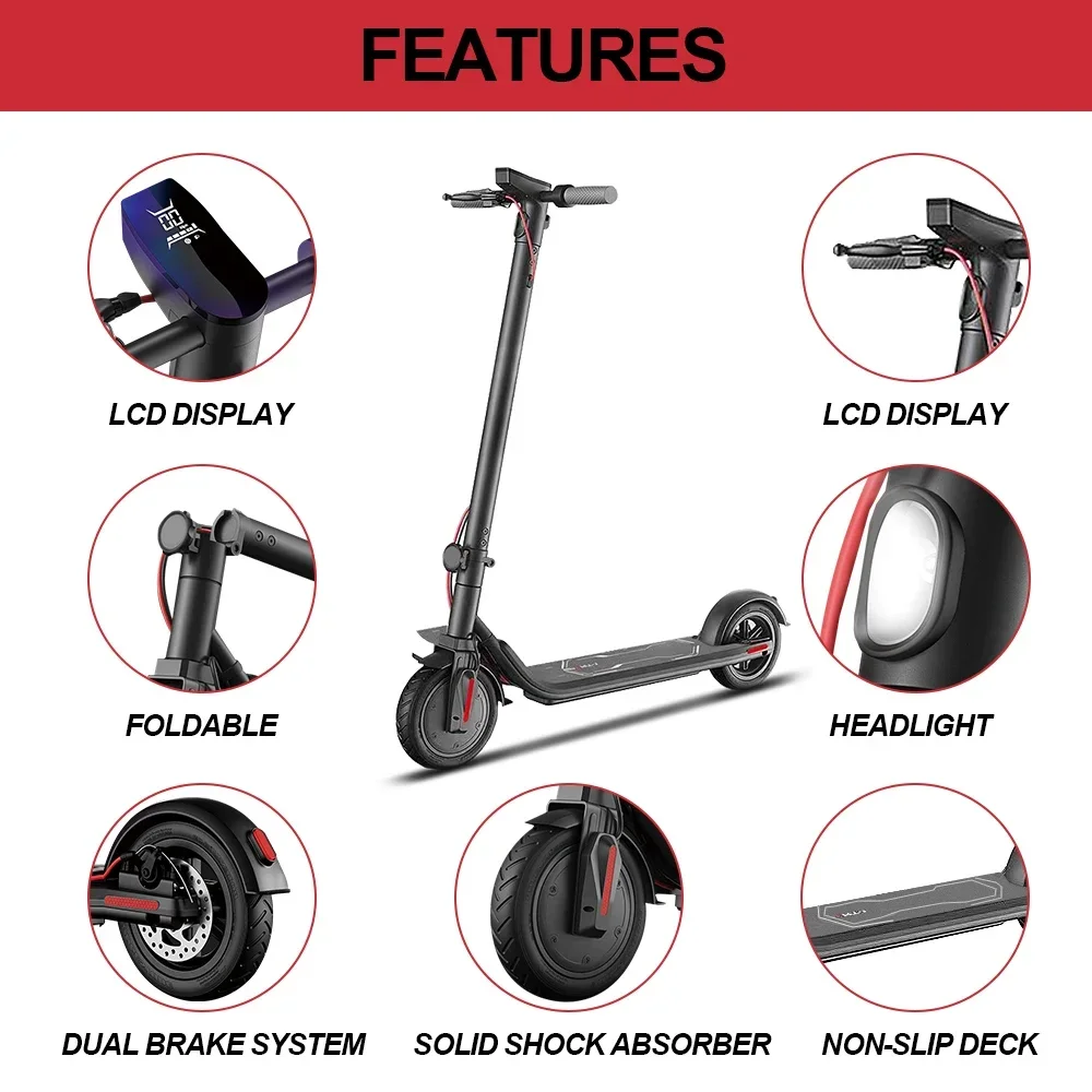 2Wheel 6AH1 350W Electrico Foldable City High Speed Adult Electric Scooters