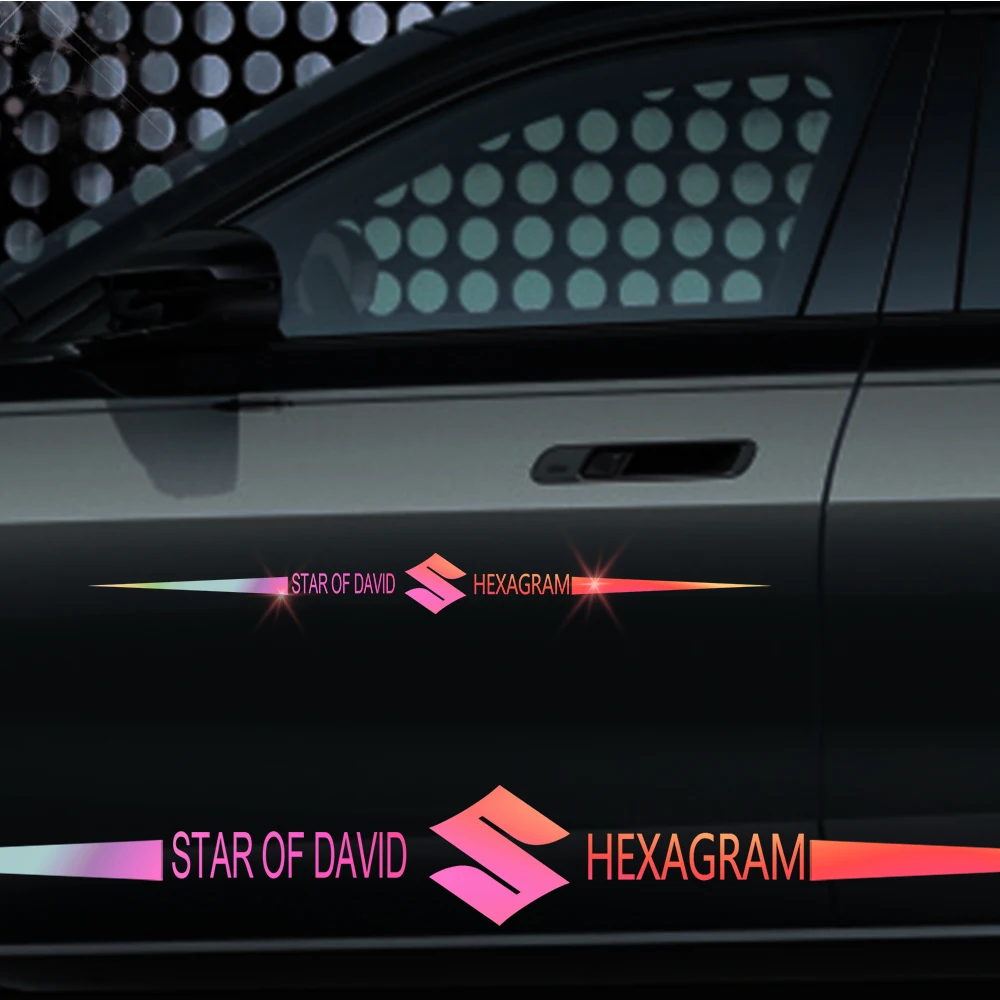 Acessórios do carro 3d reflexivo lado corpo pára-brisa colorido logotipo do laser adesivos para suzuki sx4 s-cross spacia respingo kizashi