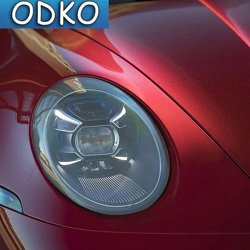 2 Pcs Car Headlight Protective Film Smoked Black Tint Wrap Vinyl Transparent TPU Sticker For Porsche 911 992 2019 2020 2021