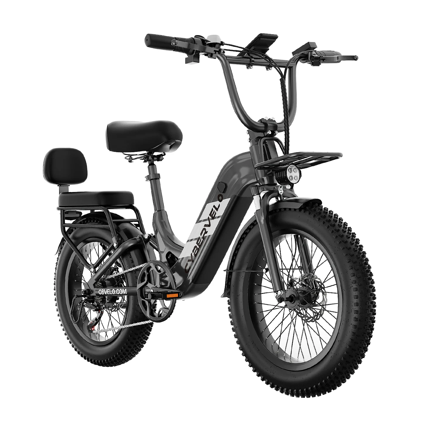 Cybervelo 20" Step-Thru Commuter, 1500W Peak 20ah Battery 80 Miles Long Range E-bike, 7-Speed Shift Adult Electric Bike EK12 EK8