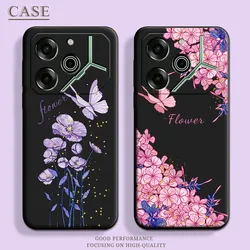 For Tecno Pova 6 Pro 5G LI9 Case Butterfly Soft Silicone TPU Cute Cartoon Phone Case For Techno Pova 6 Pro 5G Floral Back Cover