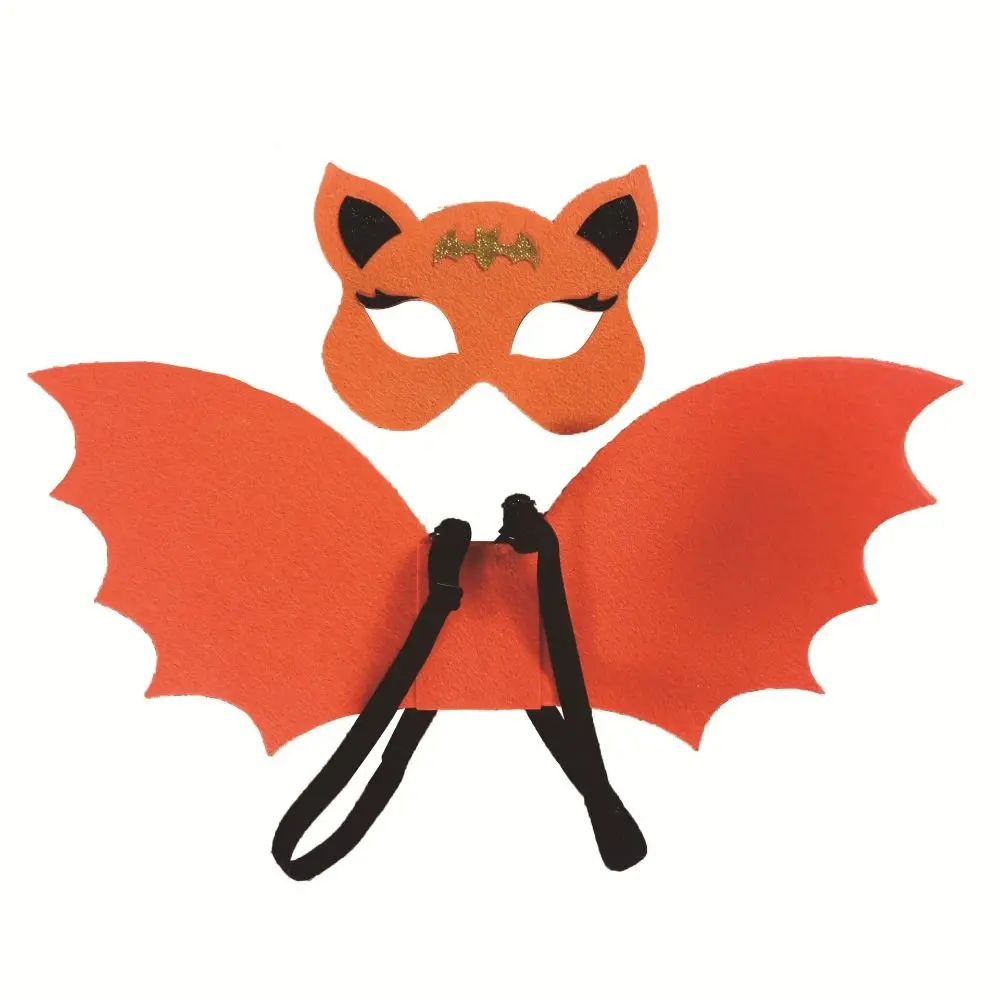 

Non-woven Bat Wing Mask Set Cosplay Costume Clothing Props Children Cosplay Costume Cartoon Design Dress Up Costumes Photo Pros