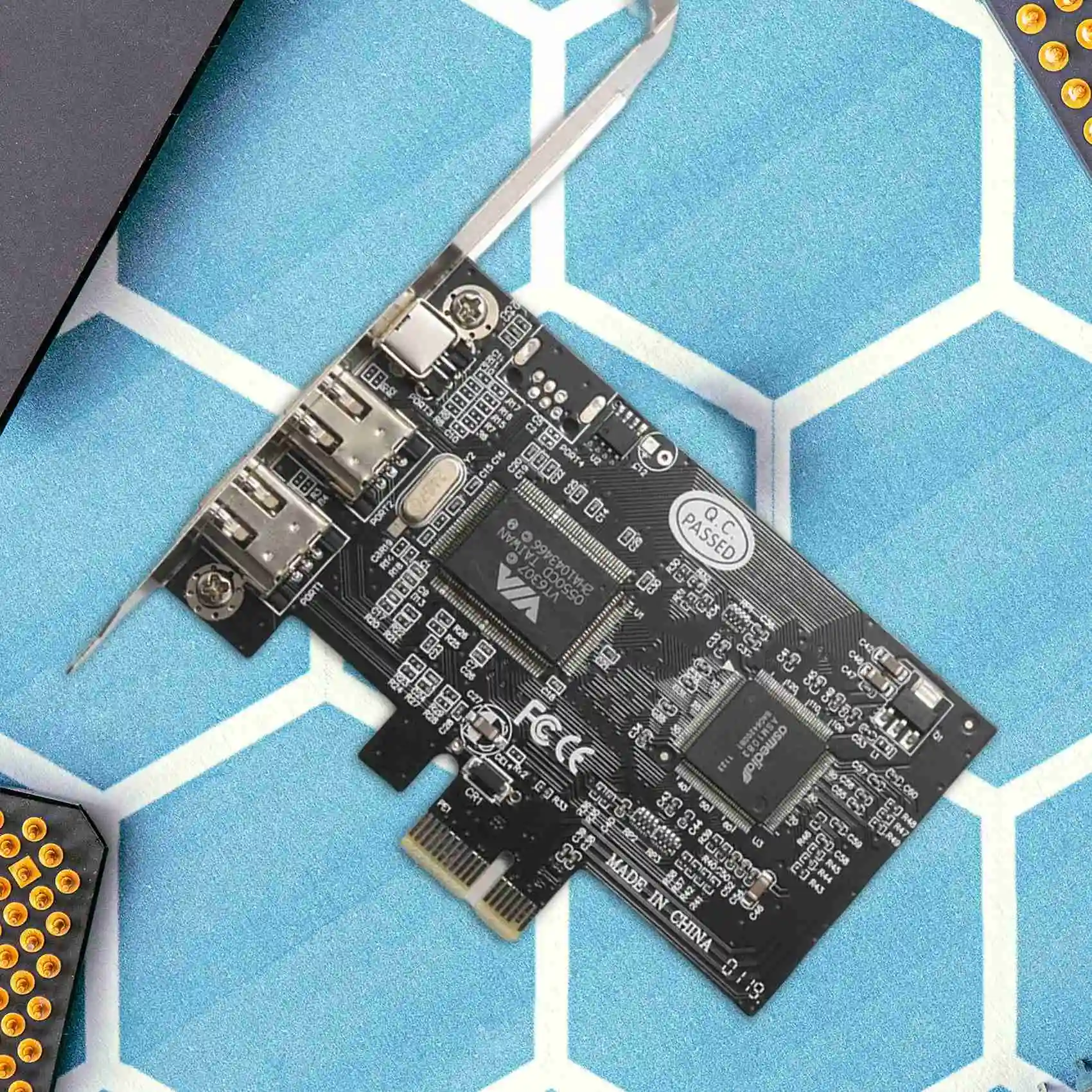 ✤PCI Express x1 PCI-E FireWire 1394a IEEE1394 Controller Card 3 Port For Desktop