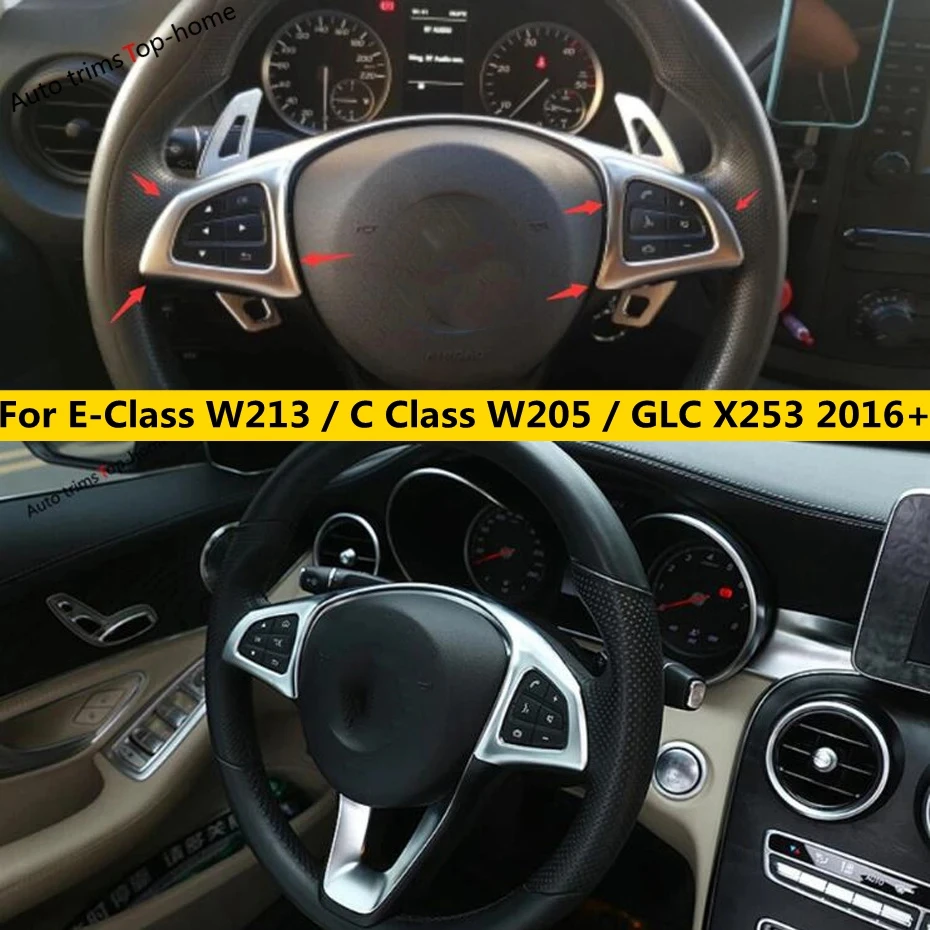 

ABS Matte / Carbon Steering Wheel Decor Frame Cover Trim For E-Class W213 / C Class W205 / GLC X253 2016 - 2021 Car Accessories