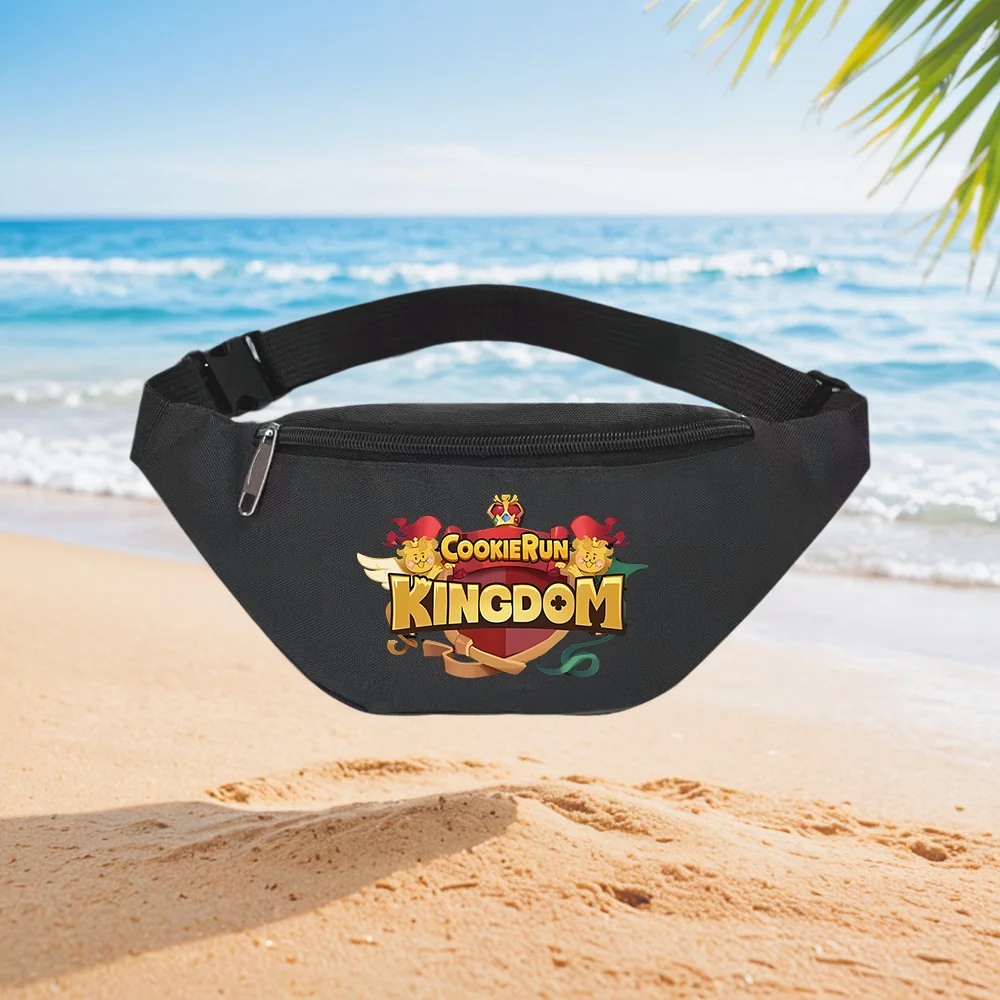 Cookie Run Kingdom Game Logo Waist Backpack Crossbody Chest Bag Street Casual Sporty Fashionable Simple Unique Printed Design